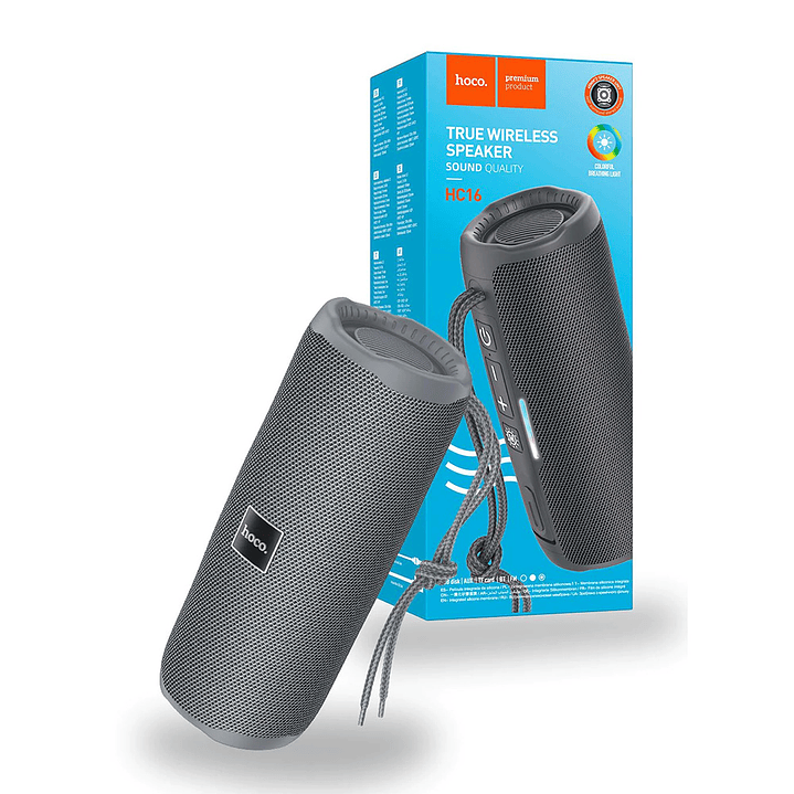 Parlante Hoco HC16 Vocal sports Bluetooth Gris 2