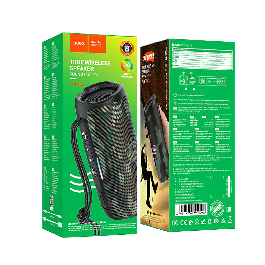 Parlante Hoco HC16 Vocal sports Bluetooth Camuflaje 2