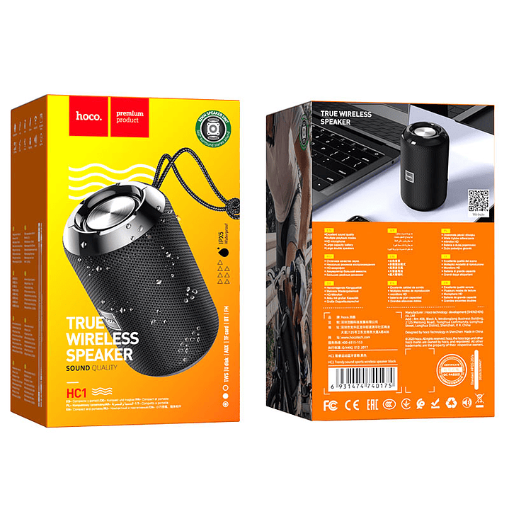 Parlante inalámbrico portátil deportivo HC1 Trendy sound 2