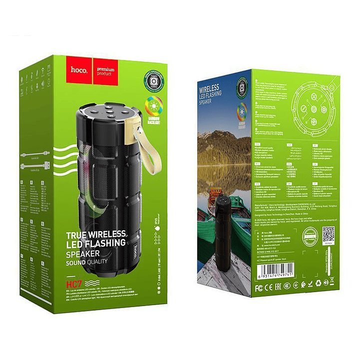 Parlante Hoco HC7 Pleasant sports Bluetooth FM TF AUX Negro 2