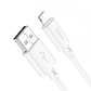 Cable Hoco X88 Gratified USB A Lightning 1m Blanco - Miniatura 1