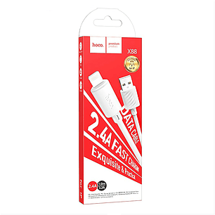Cable Hoco X88 Gratified USB A Lightning 1m Blanco
