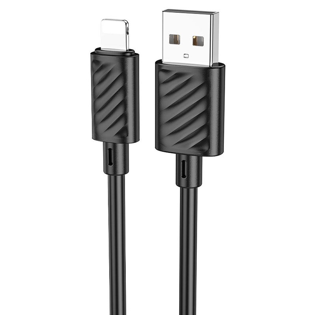 Cable Hoco X88 Gratified USB A Lightning 1m, negro 1