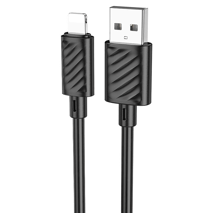 Cable Hoco X88 Gratified USB A Lightning 1m, negro 1