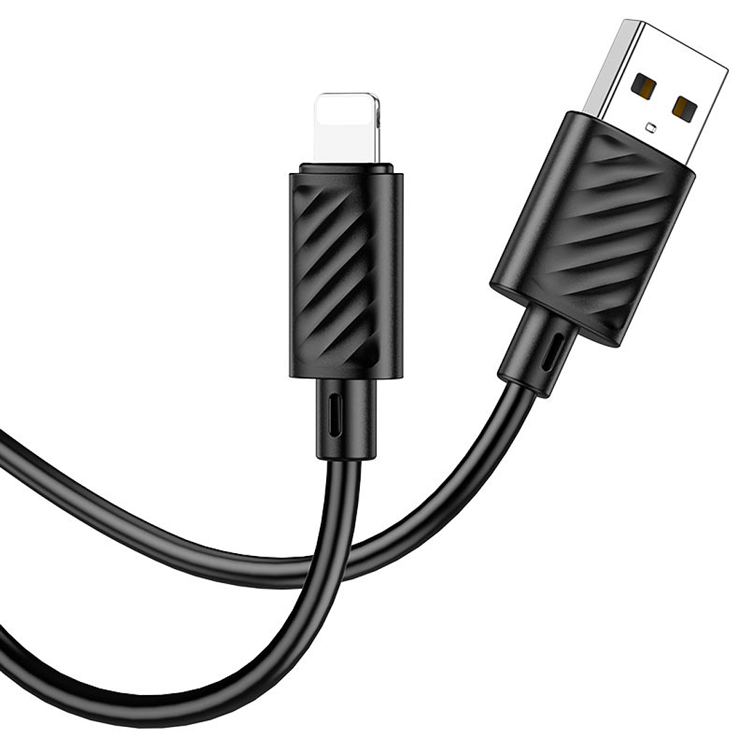Cable Hoco X88 Gratified USB A Lightning 1m, negro 3