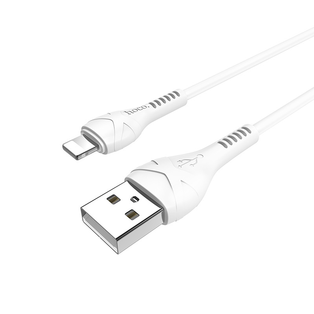 Cable Hoco X37 Cool USB A Lightning 1m 2.4A Blanco 4