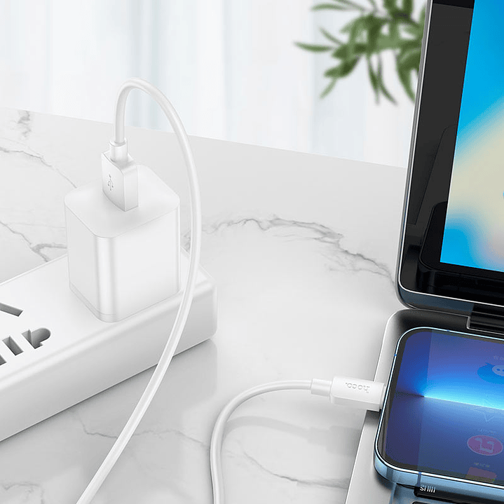 Cable Hoco X96 Hyper USB A Lightning 1m 2.4A Blanco 4