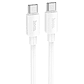 Cable Hoco X96 Hyper 60W Tipo C a Tipo C Blanco - Miniatura 1