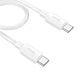 Cable Hoco X96 Hyper USB Tipo C a USB Tipo C 25cm 60W Blanco - Miniatura 1