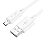 Cable Hoco X88 Gratified MicroUSB Blanco - Miniatura 1