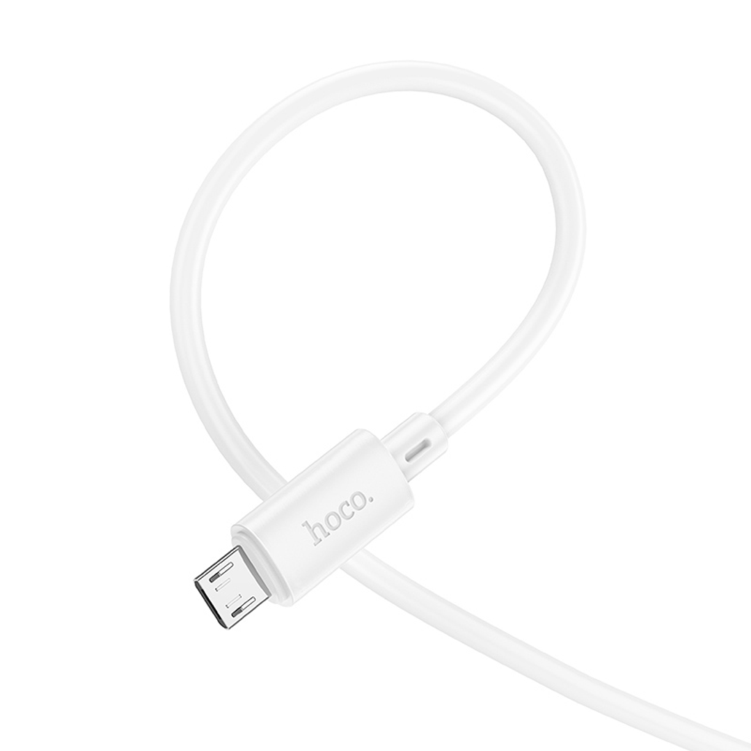 Cable Hoco X88 Gratified MicroUSB Blanco 3