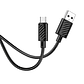 Cable Hoco X88 Gratified MicroUSB 2M Negro - Miniatura 1