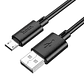 Cable Hoco X88 Gratified MicroUSB 2M Negro - Miniatura 4