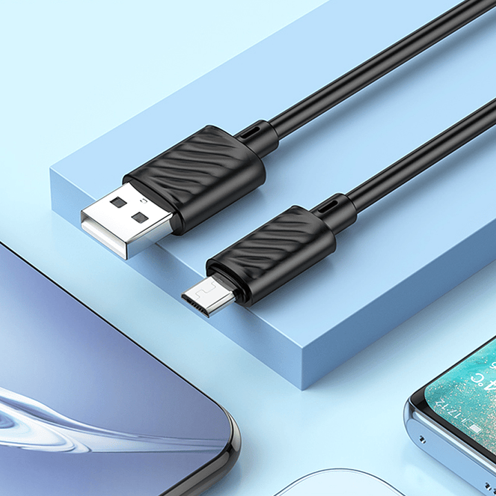 Cable Hoco X88 Gratified MicroUSB 2M Negro 5