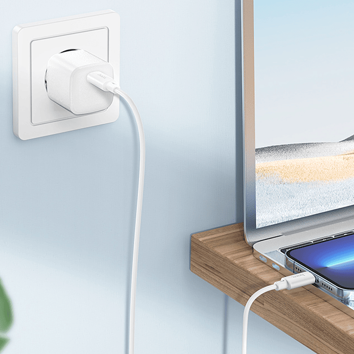 Cable Hoco X88 Gratified PD27W a iP 2M Blanco 3