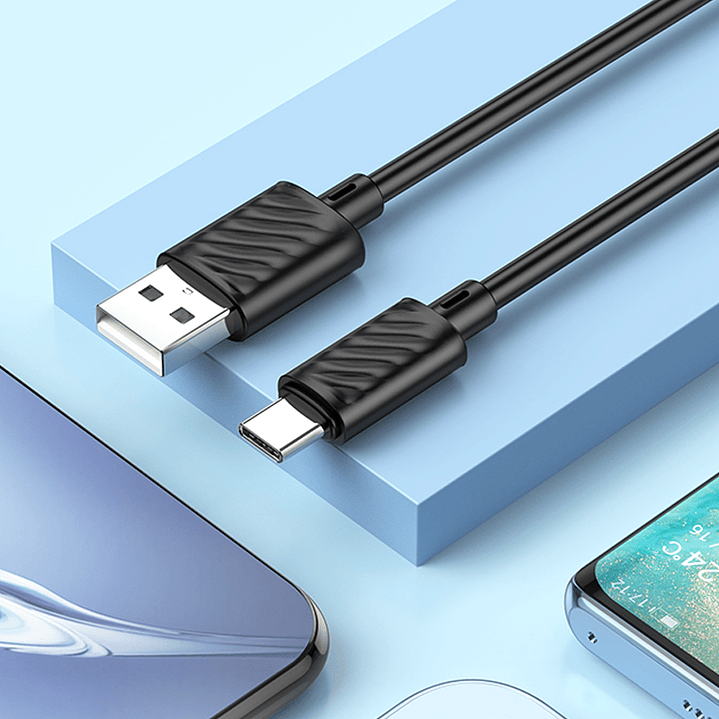 Cable Hoco X88 Gratified USB a Tipo C 2M, Negro 5