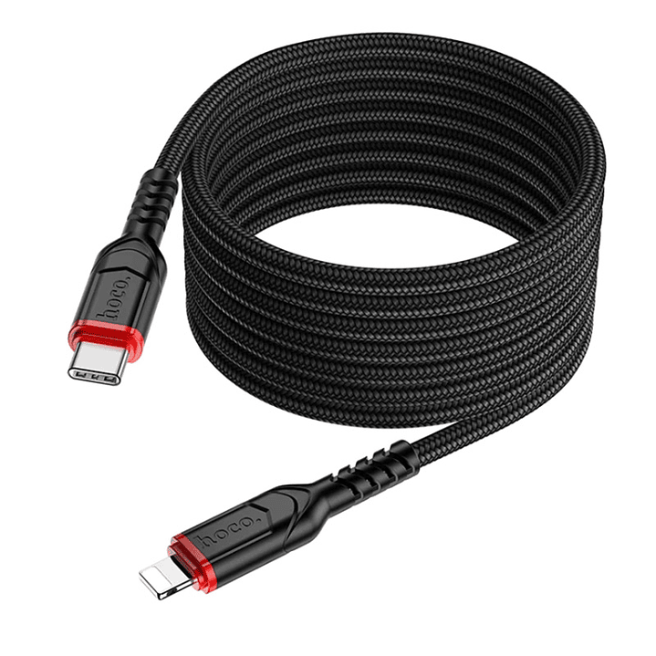 Cable Hoco X59 Victory PD a Lightning 2M Negro 3