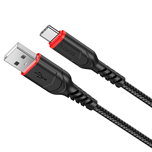 Cable Hoco X59 Victory USB A Tipo C 3A 1m Negro