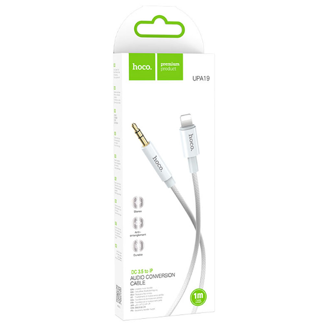 Adaptador de Audio Hoco UPA19 Lightning a 3.5mm Silver 2