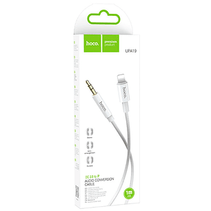 Adaptador de Audio Hoco UPA19 Lightning a 3.5mm Silver