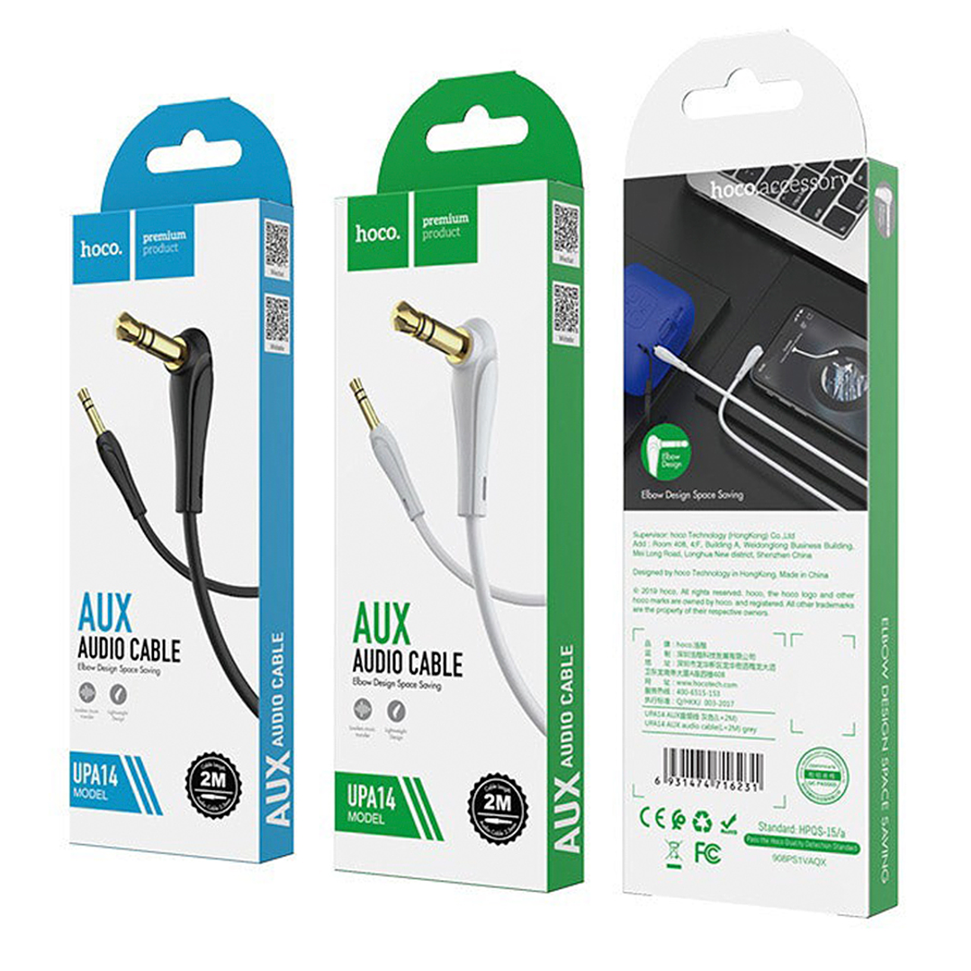 Cable Auxiliar Hoco UPA14 Jack 3.5mm 2m Negro 6