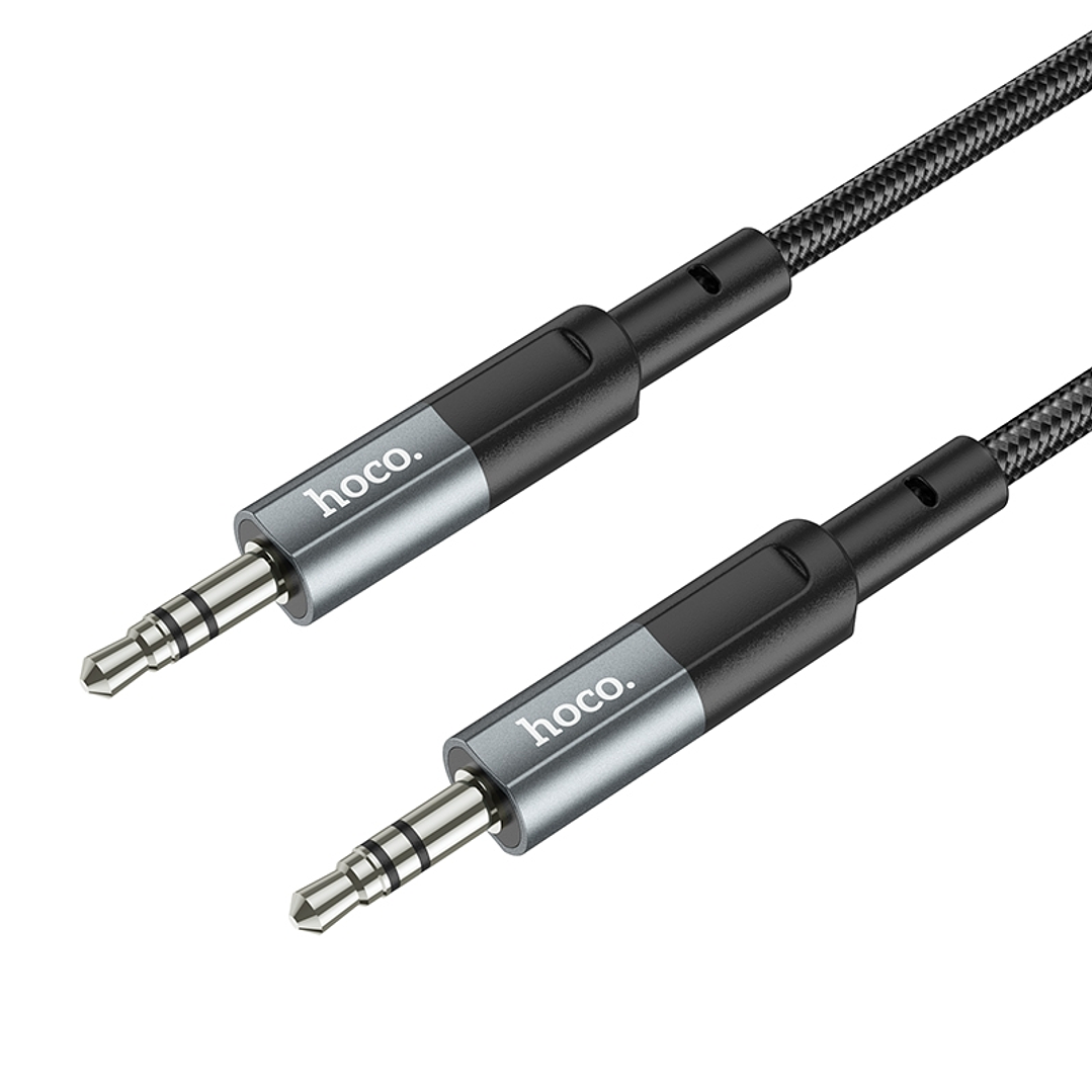 Cable de Audio Hoco UPA23 Jack 3.5mm a Jack 3.5mm Metal Grey 1