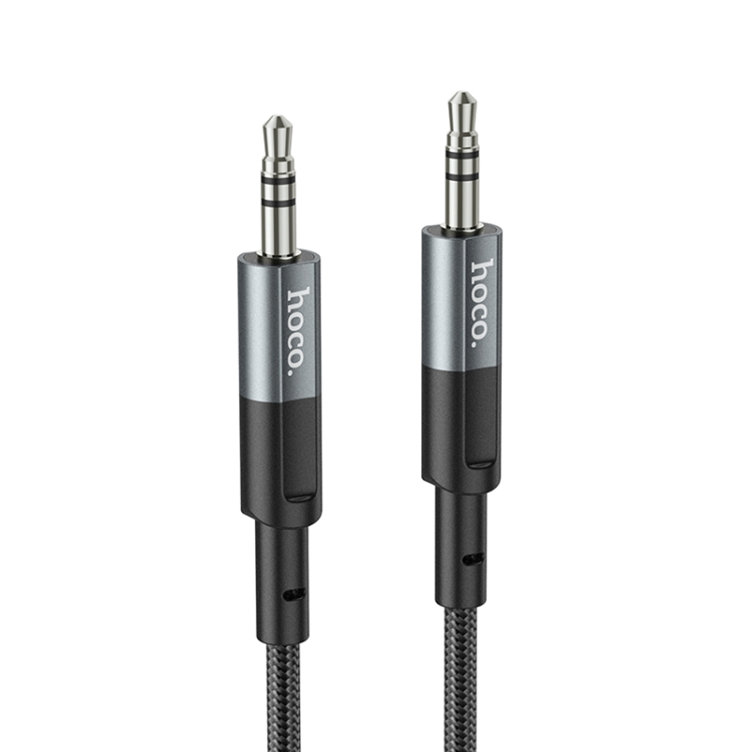 Cable de Audio Hoco UPA23 Jack 3.5mm a Jack 3.5mm Metal Grey 3