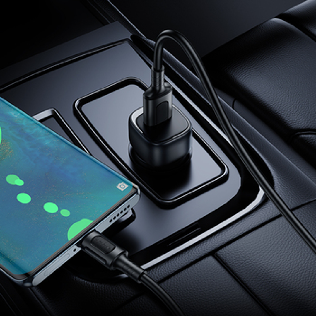 Cargador Auto Borofone BZ34 con cable Tipo C QC3.0  3