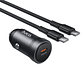 Cargador Auto Hoco Z62A con cable Tipo C - Tipo C Gris  - Miniatura 1