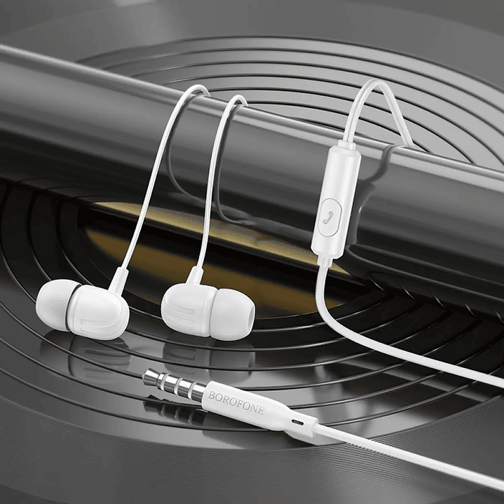 Audífonos BOROFONE Manos Libre BM77 ASCENDING 3.5MM BLANCO 3