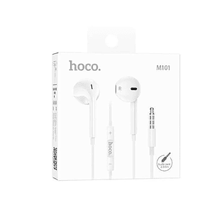 Audífonos HOCO Manos Libre M101 CRYSTAL BLANCO 3.5 mm