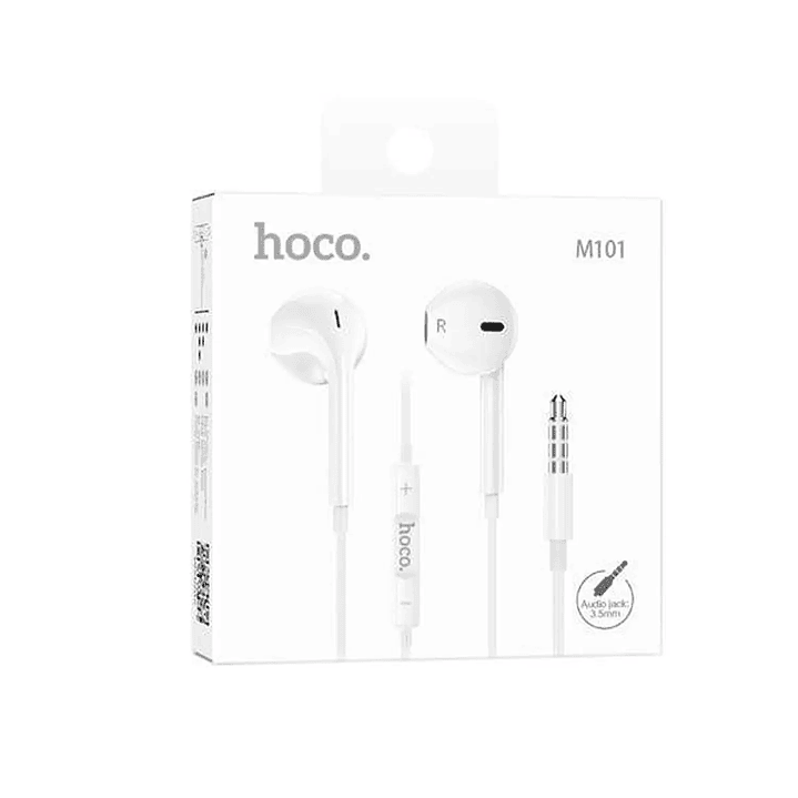 Audífonos HOCO Manos Libre M101 CRYSTAL BLANCO 3.5 mm 2