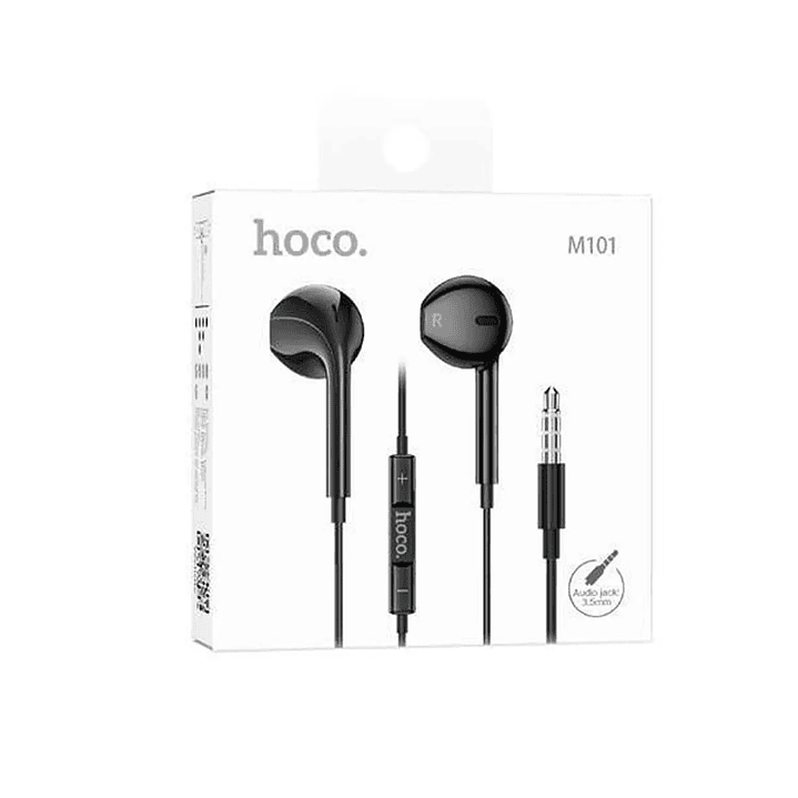 Audífonos HOCO Manos Libre M101 CRYSTAL NEGRO 3.5 mm 3