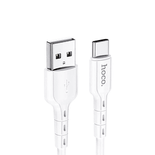 Cable HOCO DU01 USB - TIPO C BLANCO