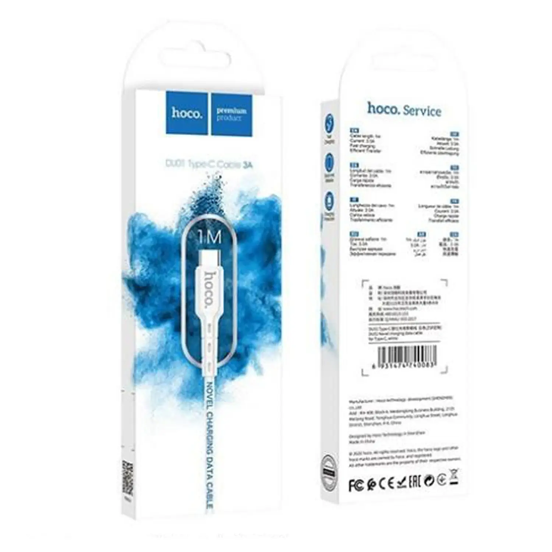 Cable HOCO DU01 USB - TIPO C BLANCO 4