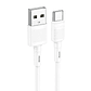 Cable HOCO X83 VICTORY USB - TIPO C BLANCO - Miniatura 1