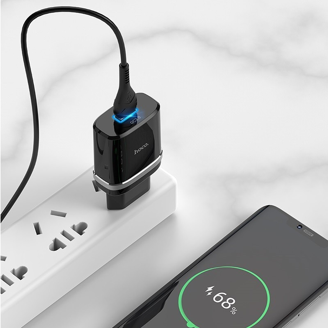 Cragador HOCO C12Q 18W con cable USB-C 4