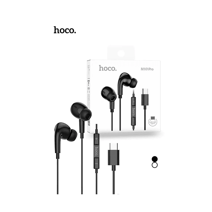 Audífonos Manos Libres HOCO M101 PRO CRYSTAL TIPO C NEGRO 2