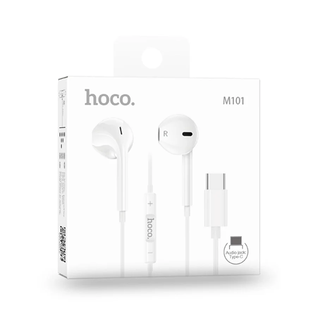 Audífonos HOCO Manos Libre M101 CRYSTAL JOY TIPO C Blanco 2