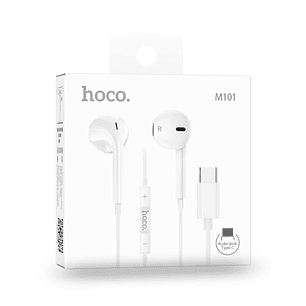 Audífonos HOCO Manos Libre M101 CRYSTAL JOY TIPO C Blanco