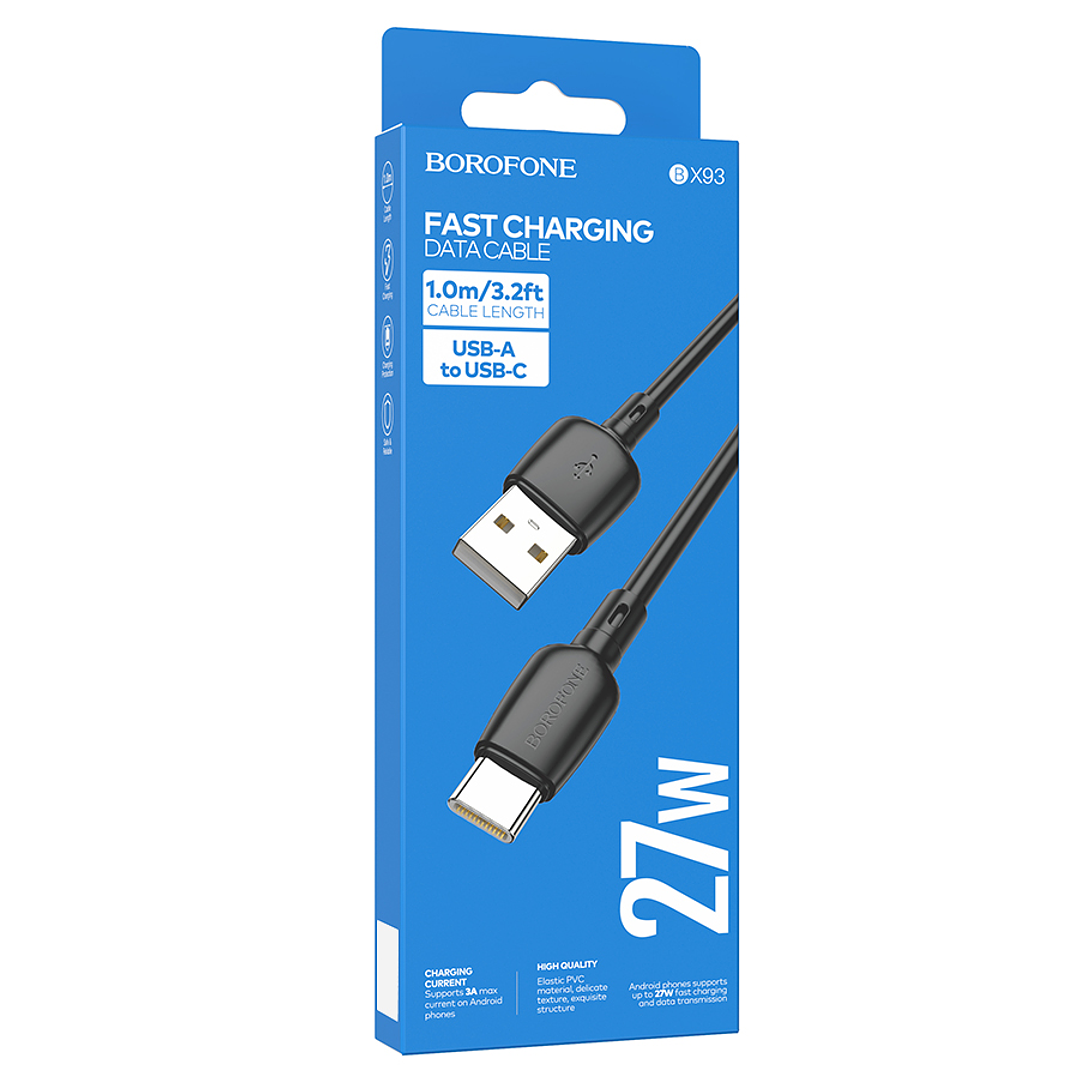 Cable BOROFONE BX93 27W TIPO C Negro 3