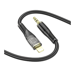Cable Audio HOCO UPA25 Aux 3.5 - LIGHTNING Negro