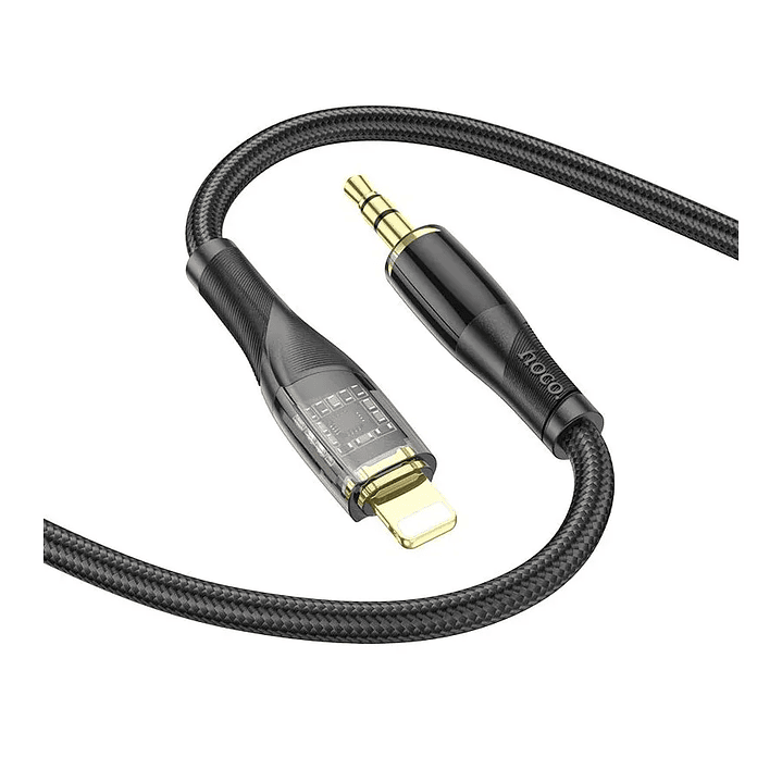Cable Audio HOCO UPA25 Aux 3.5 - LIGHTNING Negro 1