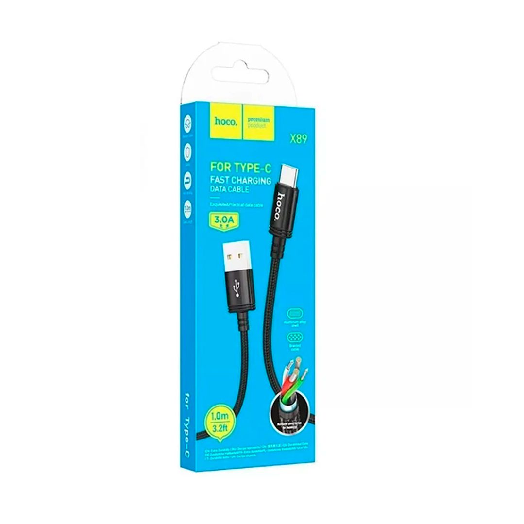 Cable HOCO X89 USB - TIPO C NEGRO 2
