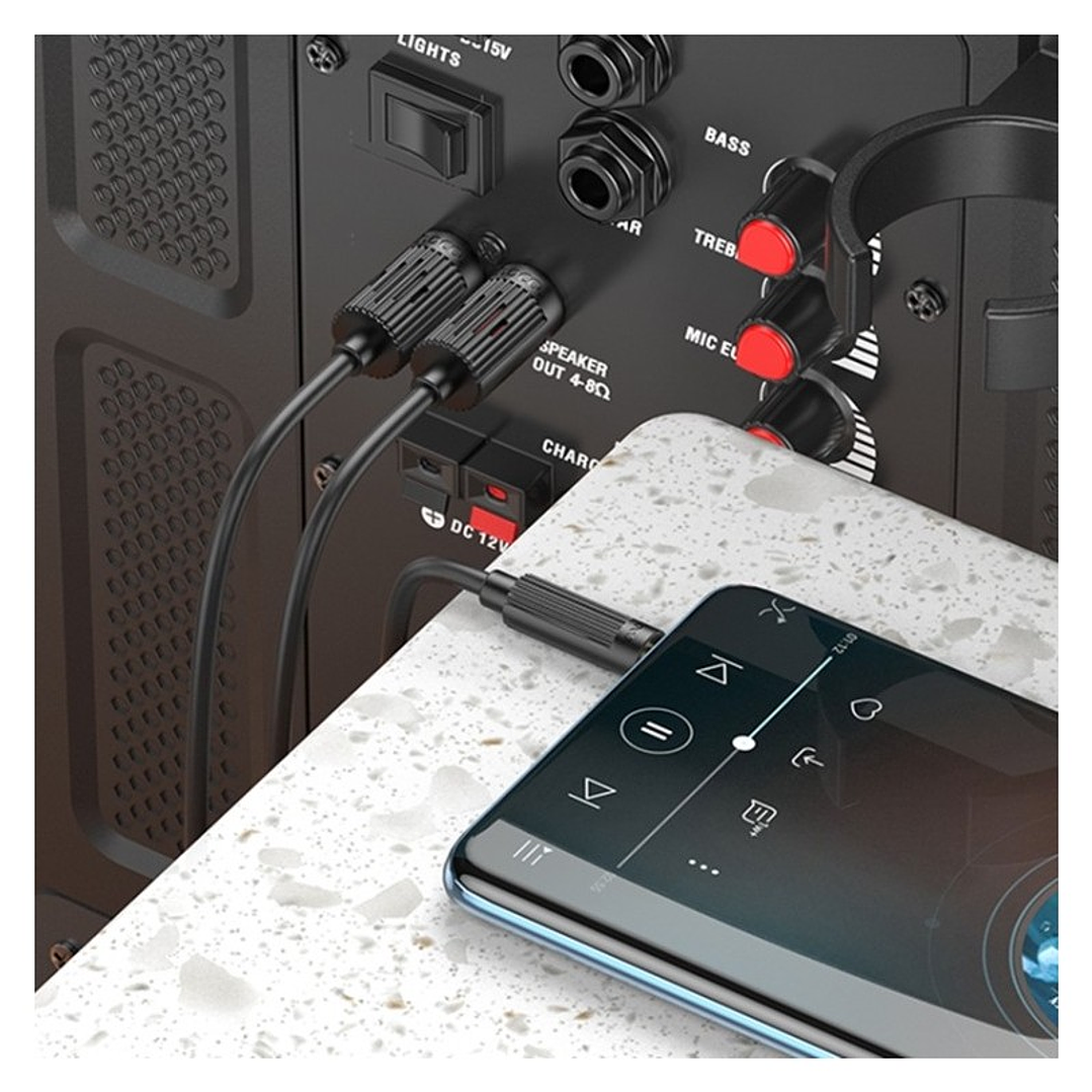 Cable Hoco UPA28 Auxiliar Audio 3.5 a RCA 6