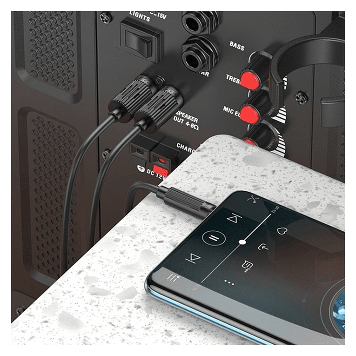 Cable Hoco UPA28 Auxiliar Audio 3.5 a RCA 6