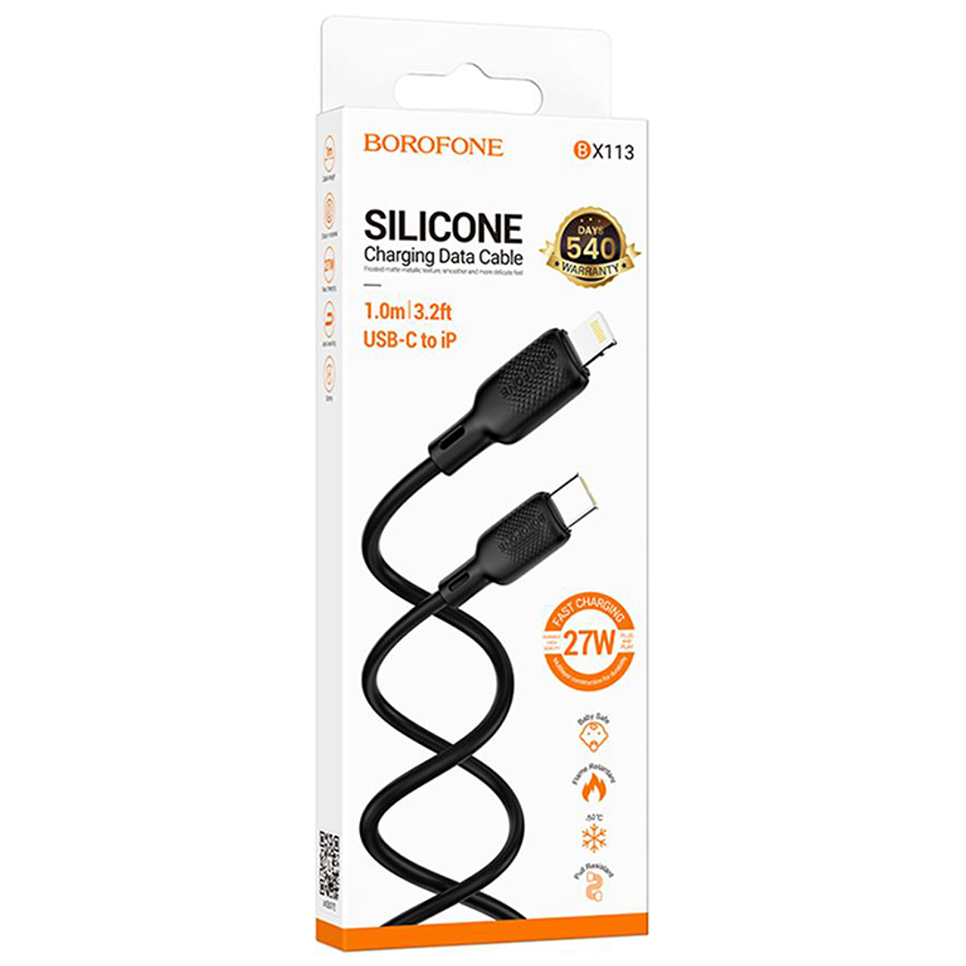 Cable Borofone BX113 Tipo C - Lightning 1M Negro 3
