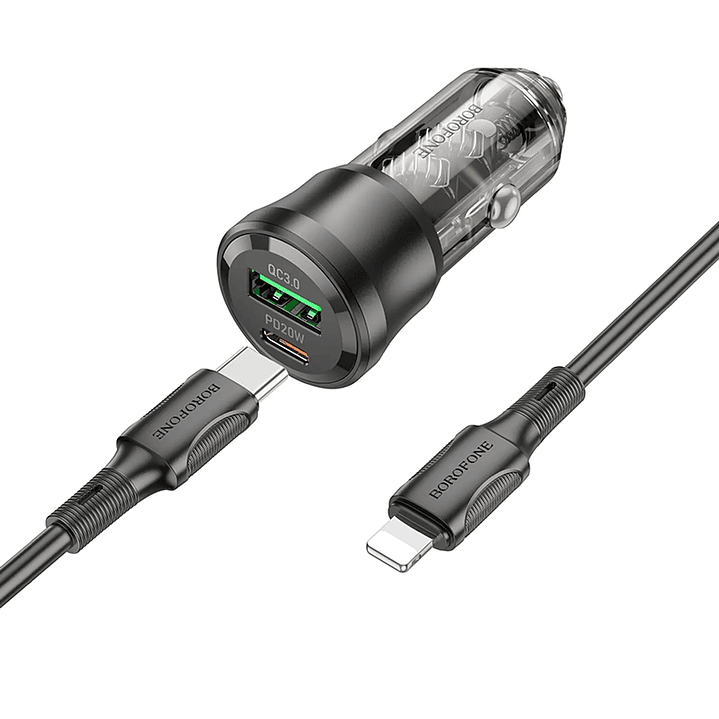 Cargador Auto con cable C to iP Borofone BZ25 PD38W 1