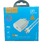 Cargador con cable USB C a C HOCO N22 PD25W BLANCO - Miniatura 3