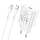 Cargador con cable USB C a C HOCO N22 PD25W BLANCO - Miniatura 5